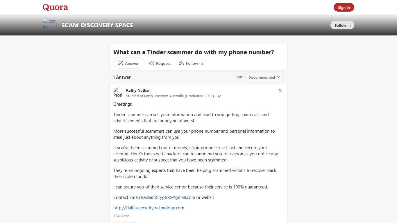 What can a Tinder scammer do with my phone number? - SCAM DISCOVERY SPACE - Quora